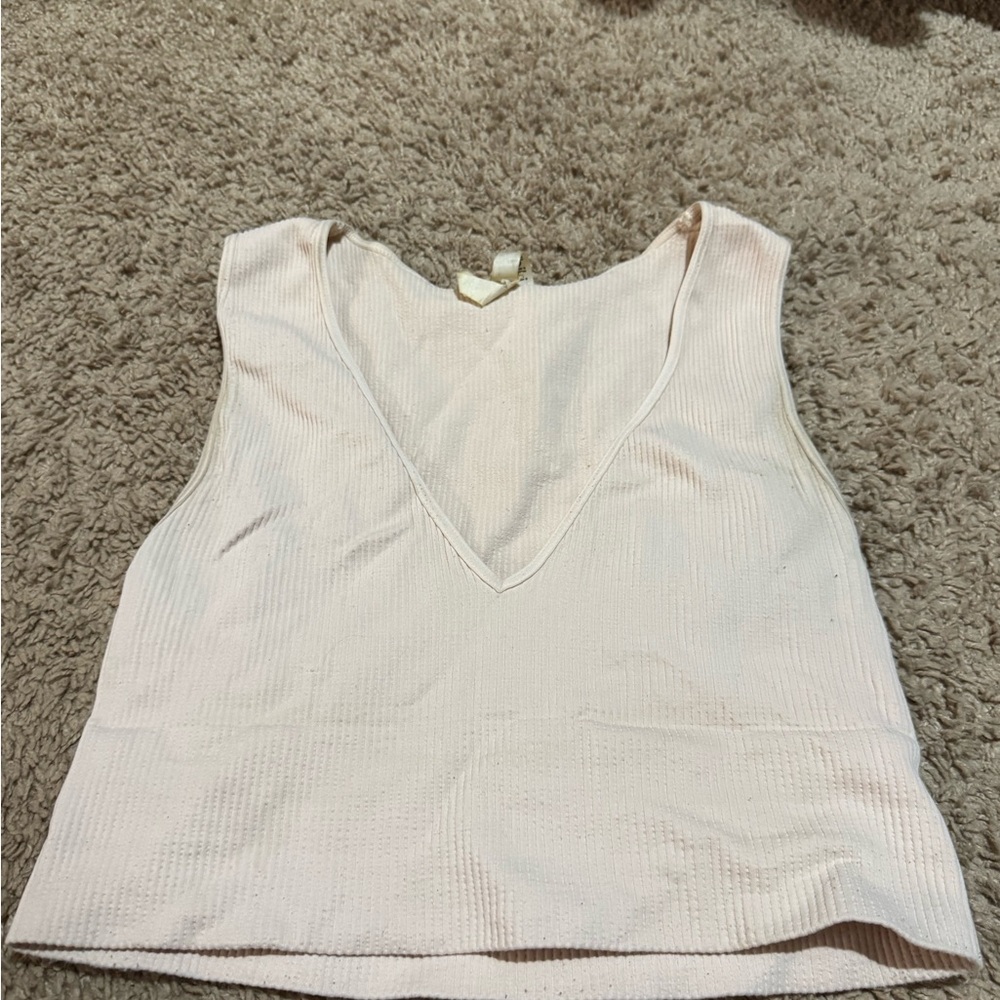 Nikibiki Soft Cream V-Neck Tank Top